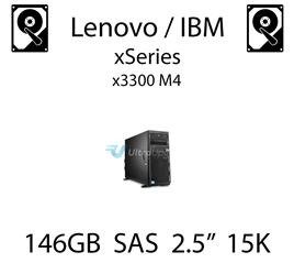 146GB 2.5" dedykowany dysk serwerowy SAS do serwera Lenovo / IBM System x3300 M4, HDD Enterprise 15k, 600MB/s - 90Y8926