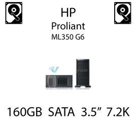 160GB 3.5" dedykowany dysk serwerowy SATA do serwera HP ProLiant ML350 G6, HDD Enterprise 7.2k, 150MB/s - 349238-B21