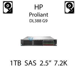 1TB 2.5" dedykowany dysk serwerowy SAS do serwera HP ProLiant DL388 G9, HDD Enterprise 7.2k, 6Gbps - 652749-B21