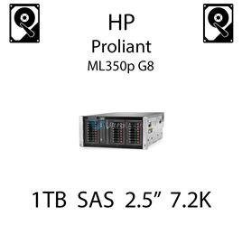 1TB 2.5" dedykowany dysk serwerowy SAS do serwera HP ProLiant ML350p G8, HDD Enterprise 7.2k, 6Gbps - 652749-B21