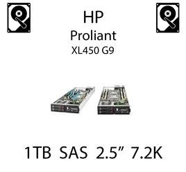 1TB 2.5" dedykowany dysk serwerowy SAS do serwera HP ProLiant XL450 G9, HDD Enterprise 7.2k, 6Gbps - 653954-001