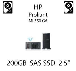 200GB 2.5" dedykowany dysk serwerowy SAS do serwera HP ProLiant ML350 G6, SSD Enterprise  - 632502-B21