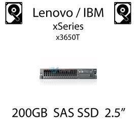 200GB 2.5" dedykowany dysk serwerowy SAS do serwera Lenovo / IBM System x3650T, SSD Enterprise , 600MB/s - 49Y6129 (REF)