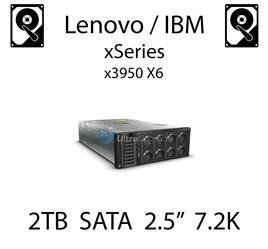 2TB 2.5" dedykowany dysk serwerowy SATA do serwera Lenovo / IBM System x3950 X6, HDD Enterprise 7.2k, 600MB/s - 00NA526 (REF)