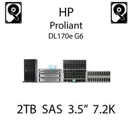 2TB 3.5" dedykowany dysk serwerowy SAS do serwera HP ProLiant DL170e G6, HDD Enterprise 7.2k, 6GB/s - 508010-001