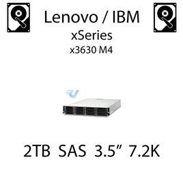 2TB 3.5" dedykowany dysk serwerowy SAS do serwera Lenovo / IBM System x3630 M4, HDD Enterprise 7.2k, 600MB/s - 90Y8572