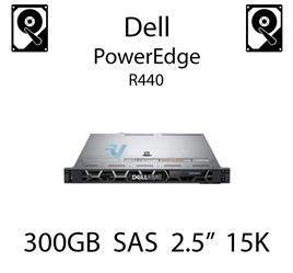 300GB 2.5" dedykowany dysk serwerowy SAS do serwera Dell PowerEdge R440, HDD Enterprise 15k, 12Gbps - 400-ATII (REF)