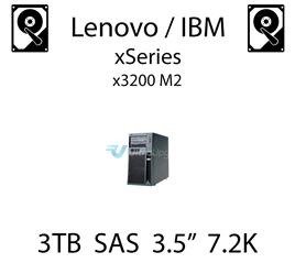 3TB 3.5" dedykowany dysk serwerowy SAS do serwera Lenovo / IBM System x3200 M2, HDD Enterprise 7.2k, 600MB/s - 90Y8577