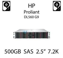 500GB 2.5" dedykowany dysk serwerowy SAS do serwera HP ProLiant DL560 G9, HDD Enterprise 7.2k, 6Gbps - 653953-001