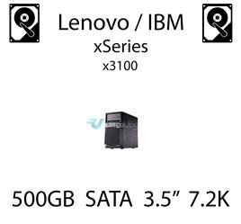 500GB 3.5" dedykowany dysk serwerowy SATA do serwera Lenovo / IBM System x3100, HDD Enterprise 7.2k, 600MB/s - 81Y9786