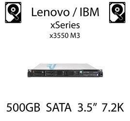 500GB 3.5" dedykowany dysk serwerowy SATA do serwera Lenovo / IBM System x3550 M3, HDD Enterprise 7.2k, 300MB/s - 39M4514 (REF)