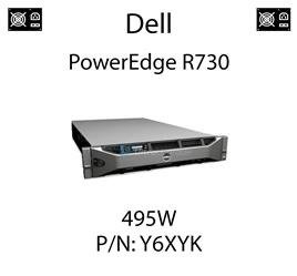 Oryginalny zasilacz Dell o mocy 495W dedykowany do serwera Dell PowerEdge R730 - PN: Y6XYK