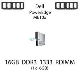 Pamięć RAM 16GB DDR3 dedykowana do serwera Dell PowerEdge M610x, RDIMM, 1333MHz, 1.5V