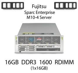 Pamięć RAM 16GB DDR3 dedykowana do serwera Fujitsu Sparc Enterprise M10-4 Server, RDIMM, 1600MHz, 2Rx4