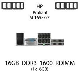 Pamięć RAM 16GB DDR3 dedykowana do serwera HP ProLiant SL165z G7, RDIMM, 1600MHz, 2Rx4
