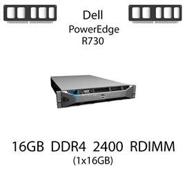 Pamięć RAM 16GB DDR4 dedykowana do serwera Dell PowerEdge R730, RDIMM, 2400MHz, 1.2V, 1Rx4