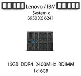 Pamięć RAM 16GB DDR4 dedykowana do serwera Lenovo / IBM System x3950 X6 6241, RDIMM, 2400MHz, 1.2V, 2Rx4 - 46W0829