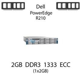 Pamięć RAM 2GB DDR3 dedykowana do serwera Dell PowerEdge R210, ECC UDIMM, 1333MHz, 1.5V