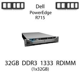 Pamięć RAM 32GB DDR3 dedykowana do serwera Dell PowerEdge R715, RDIMM, 1333MHz, 1.35V, 4Rx4 - SNP0R45JC/32G