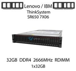 Pamięć RAM 32GB DDR4 dedykowana do serwera Lenovo / IBM ThinkSystem SR650 7X06, RDIMM, 2666MHz, 1.2V, 2Rx4