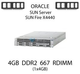 Pamięć RAM 4GB DDR2 dedykowana do serwera ORACLE SUN Fire X4440, RDIMM, 667MHz, 1.8V, 2Rx4