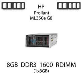 Pamięć RAM 8GB DDR3 dedykowana do serwera HP ProLiant ML350e G8, RDIMM, 1600MHz, 1.5V, 2Rx4 - 689911-071